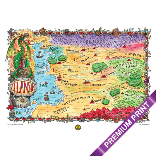 Allansia Map – Premium Format Gilcée Art Print