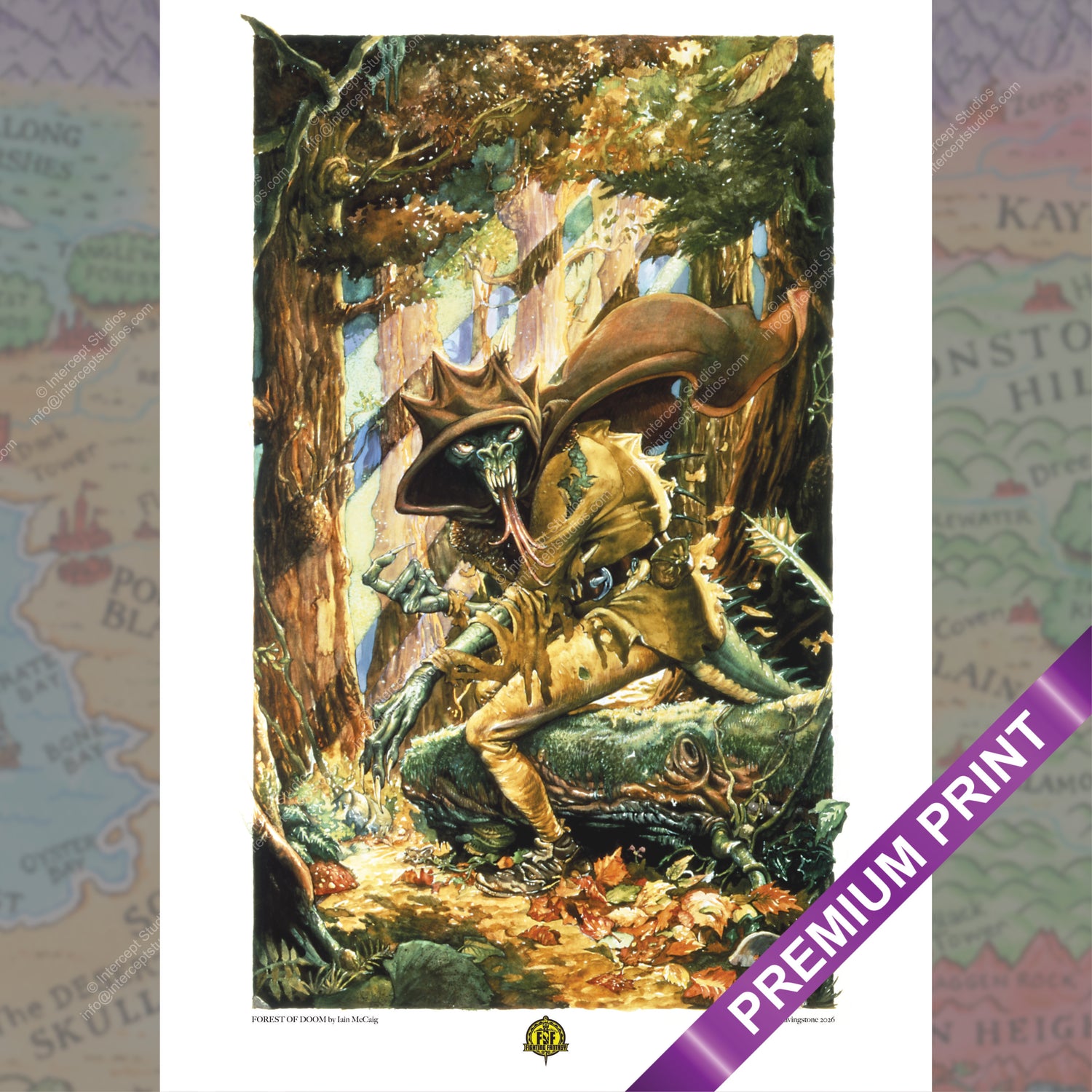 Forest of Doom premium giclée print – Iain McCaig's Shape Changer cover art, Fighting Fantasy #3, archival quality