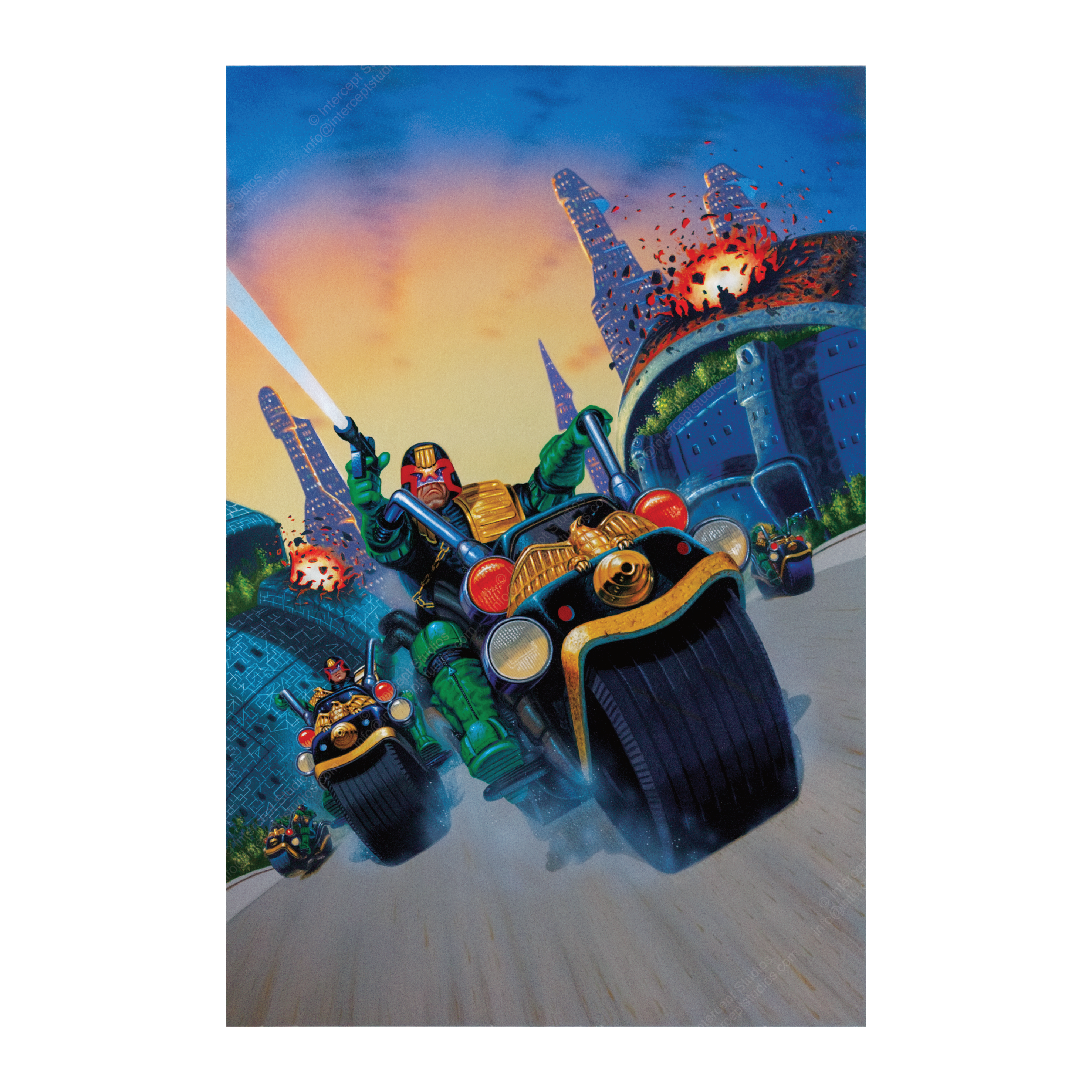 Dredd Print Judge Dredd: The Role-Playing Game Art Print - Terry Oakes Illustration ...