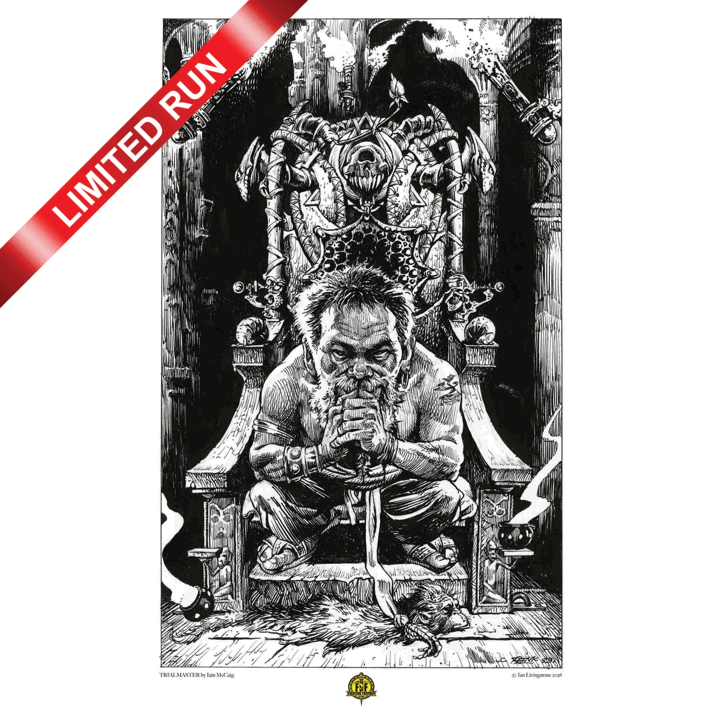 Trialmaster mono art – LIMITED RUN Prints